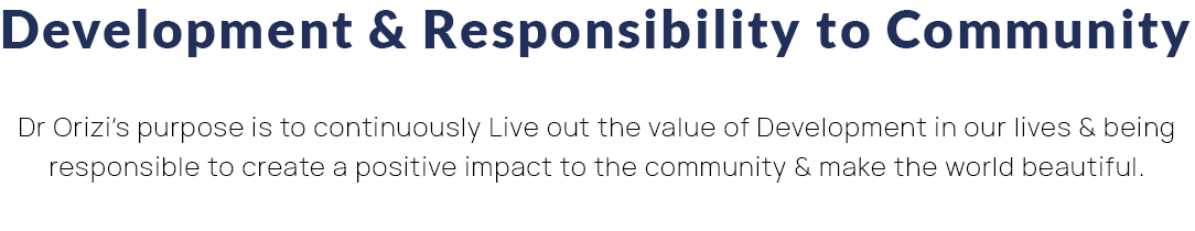 Development & Responsibility to Community