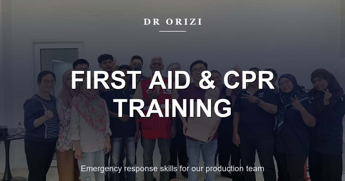 Dr Orizi team after completing First Aid and CPR training