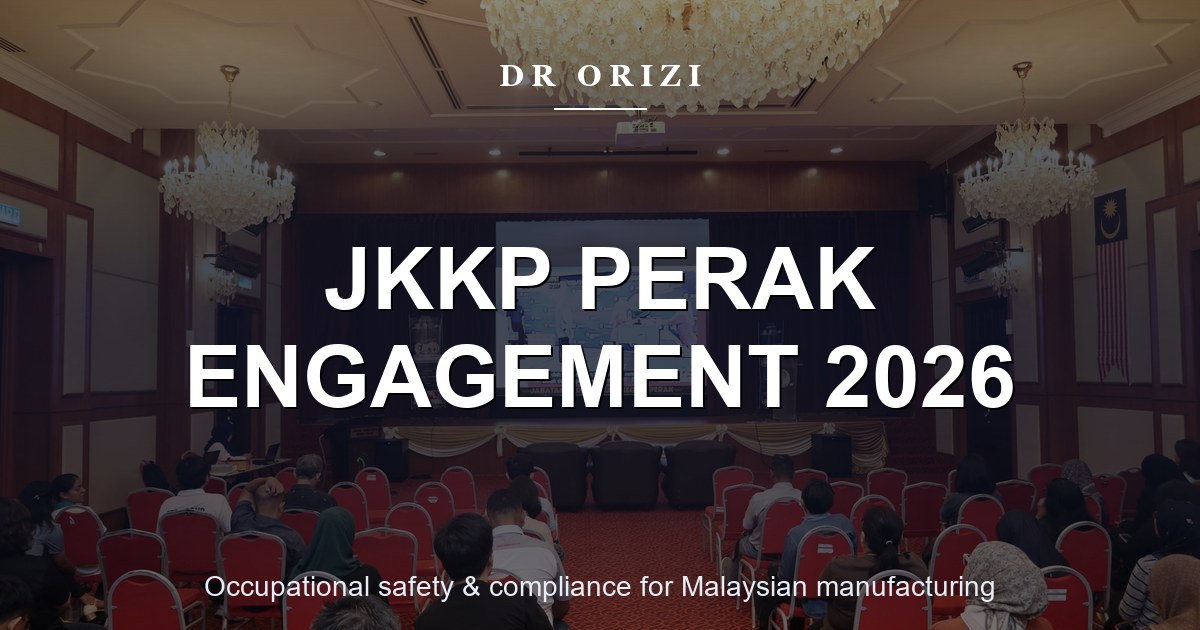Dr Orizi at the JKKP Perak Industry Engagement and Compliance Programme 2026 in Ipoh