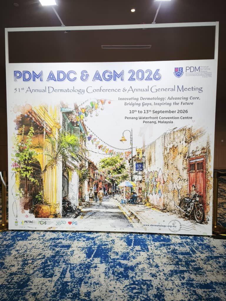 PDM ADC and AGM 2026 backdrop, 51st Annual Dermatology Conference, Penang Waterfront Convention Centre