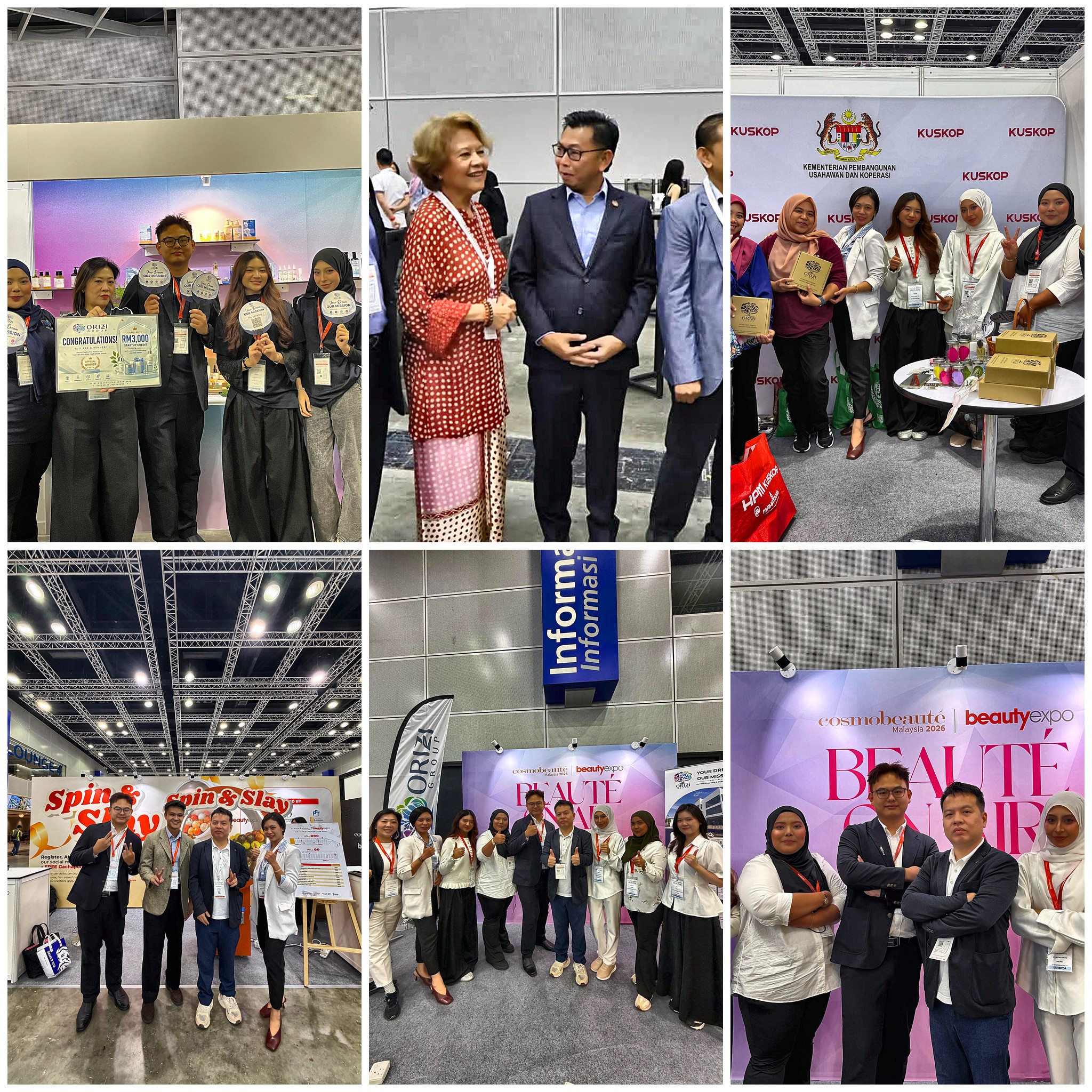 Dr Orizi and ORIZI Group team at Cosmobeaute Malaysia and beautyexpo 2026