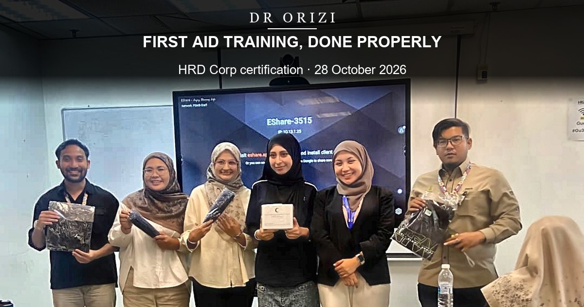 First Aid at a Cosmetics Factory: Coverage, Not Certificates