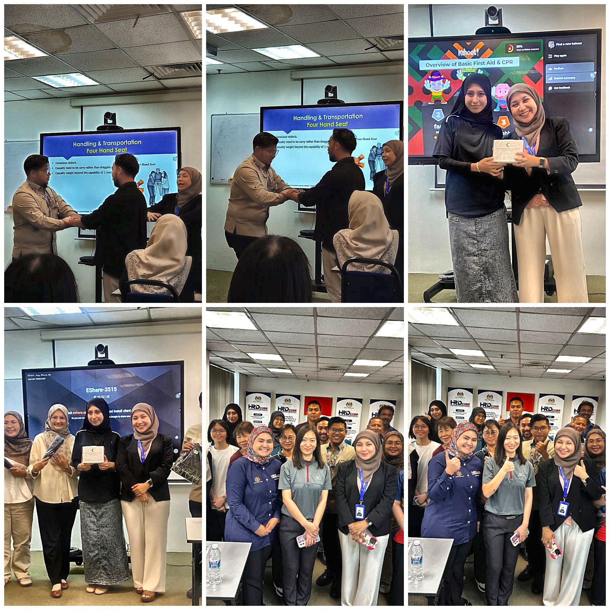 Dr Orizi team members at HRD Corp Basic Occupational First Aid training, 28 October 2026