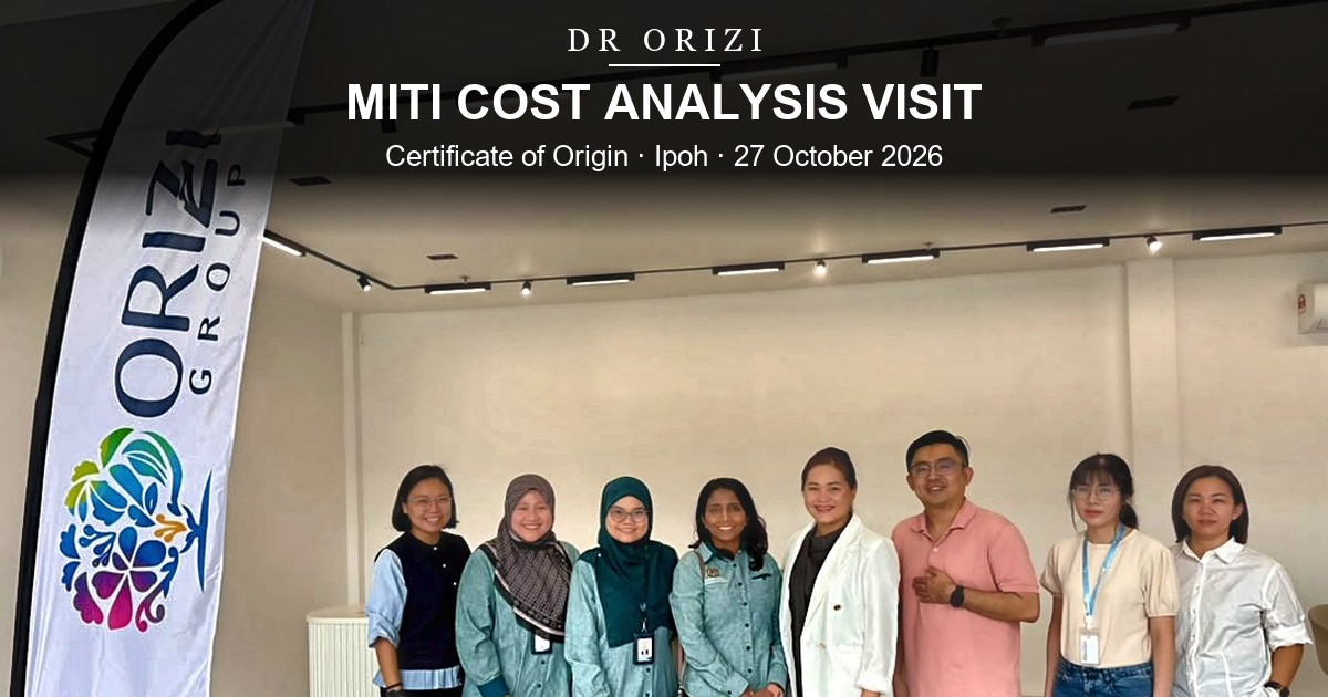 MITI cost analysis visit at the ORIZI Group facility, Ipoh, 27 October 2026